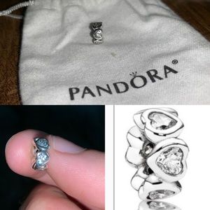 AUTHENTIC Space in my Heart Charm PANDORA